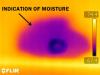 Moisture in drywall - infrared inspection